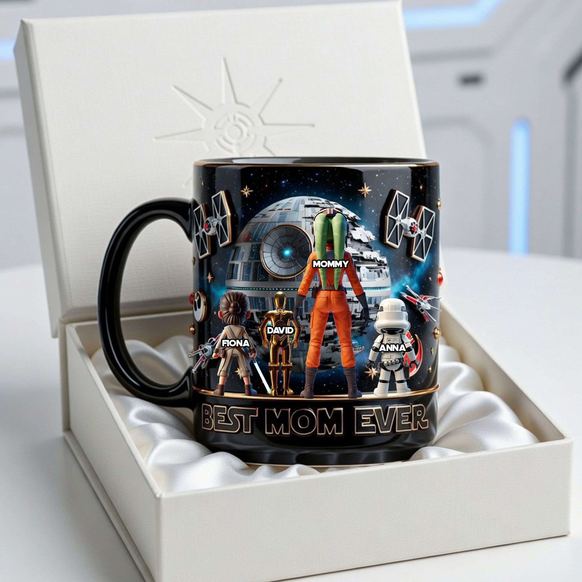 The Best Mom Ever – Sci-Fi Hero Mom Coffee Mug | Personalized Gift for Moms Coffee Mug PopCulturePrints