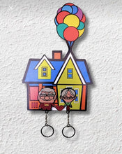 Load image into Gallery viewer, Personalized Couple Key Holder - Up Inspired House and Balloons
