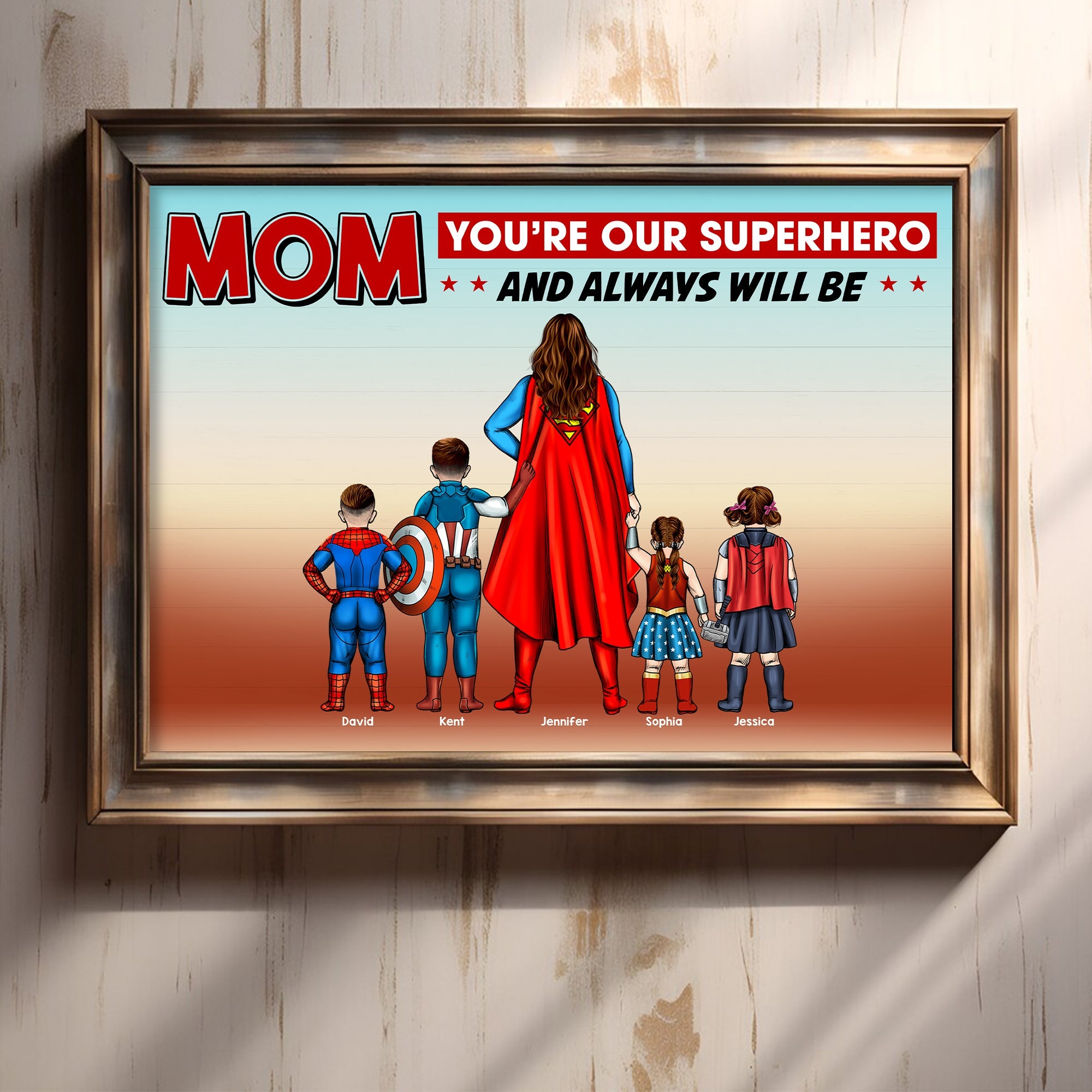 Superhero Mom Personalized Canvas Print Poster & Canvas PopCulturePrints