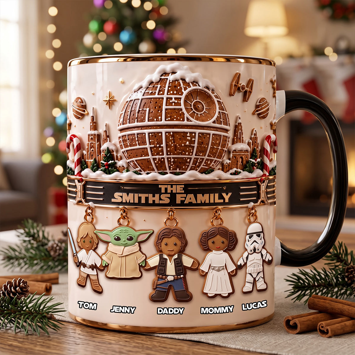 Ginger Bread Christmas Coffee Mug - Personalized Gift for Family and Friends Coffee Mug PopCulturePrints