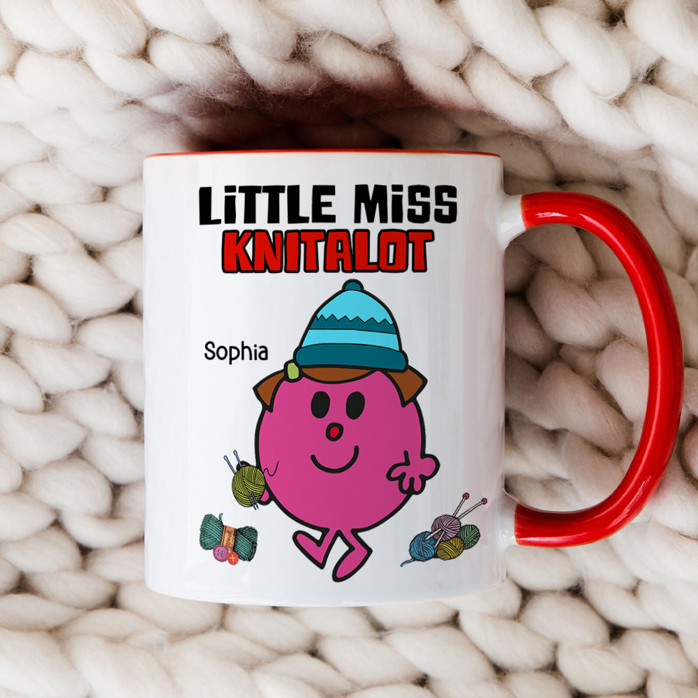 Personalized Little Miss Knitalot Mug