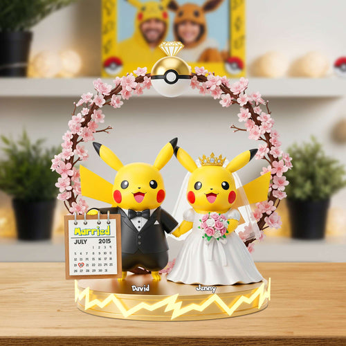 “Tale as old as time” - Personalized Romantic Rose Couple Acrylic Plaque - Perfect Gift for Lovers, Friends, Anniversaries, Weddings Shaped Plaques PopCulturePrints