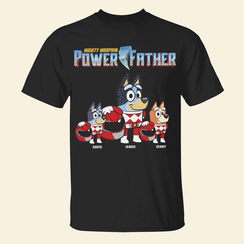 Mighty Morphin Power Father Personalized T-Shirt