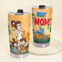 Load image into Gallery viewer, &quot;Best Mom In Bedrock&quot; - Personalized Tumbler for Moms and Grandmas Tumbler Cup PopCulturePrints

