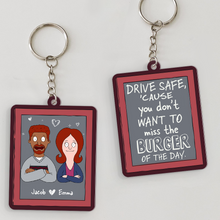 Load image into Gallery viewer, Personalized Couple Keychain - Unique Valentine&#39;s Day Gifts for Pop Culture Lovers Keychains PopCulturePrints
