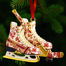 Load image into Gallery viewer, Personalized Classic Ice Hockey Ornament - Perfect Gift for Hockey Fans and Christmas Lovers Ornament PopCulturePrints
