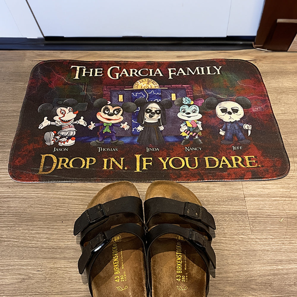 Spooky Family Personalized Doormat - Horror Fan Gift Doormat PopCulturePrints