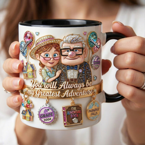 You Will Always Be My Greatest Adventure - Personalized Couple Coffee Mug Coffee Mug PopCulturePrints