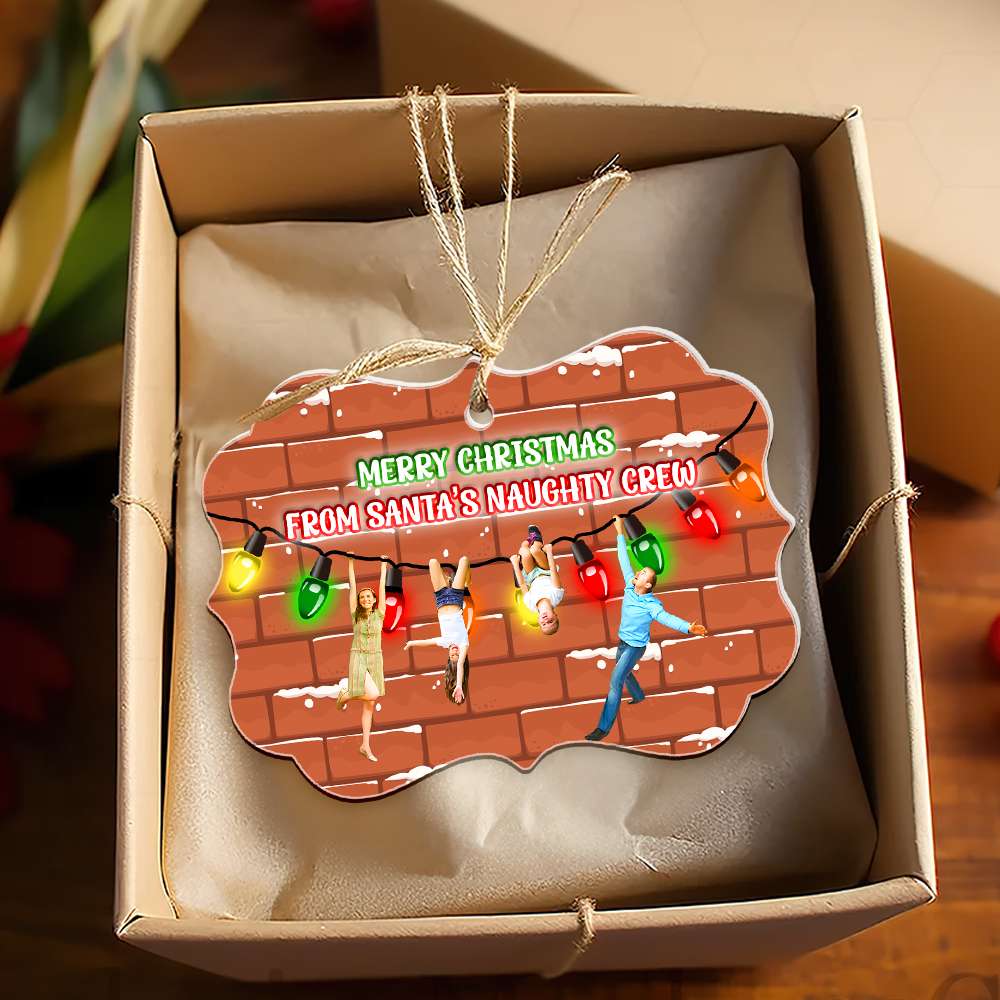 Personalized Funny Christmas Family Ornament - Custom Photo Gift Ornament PopCulturePrints