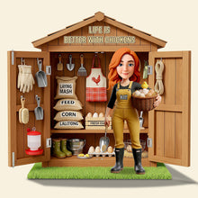 Load image into Gallery viewer, Life is Better with Chickens - Personalized Chicken Girl Acrylic Plaque for Farmers Shaped Plaques PopCulturePrints
