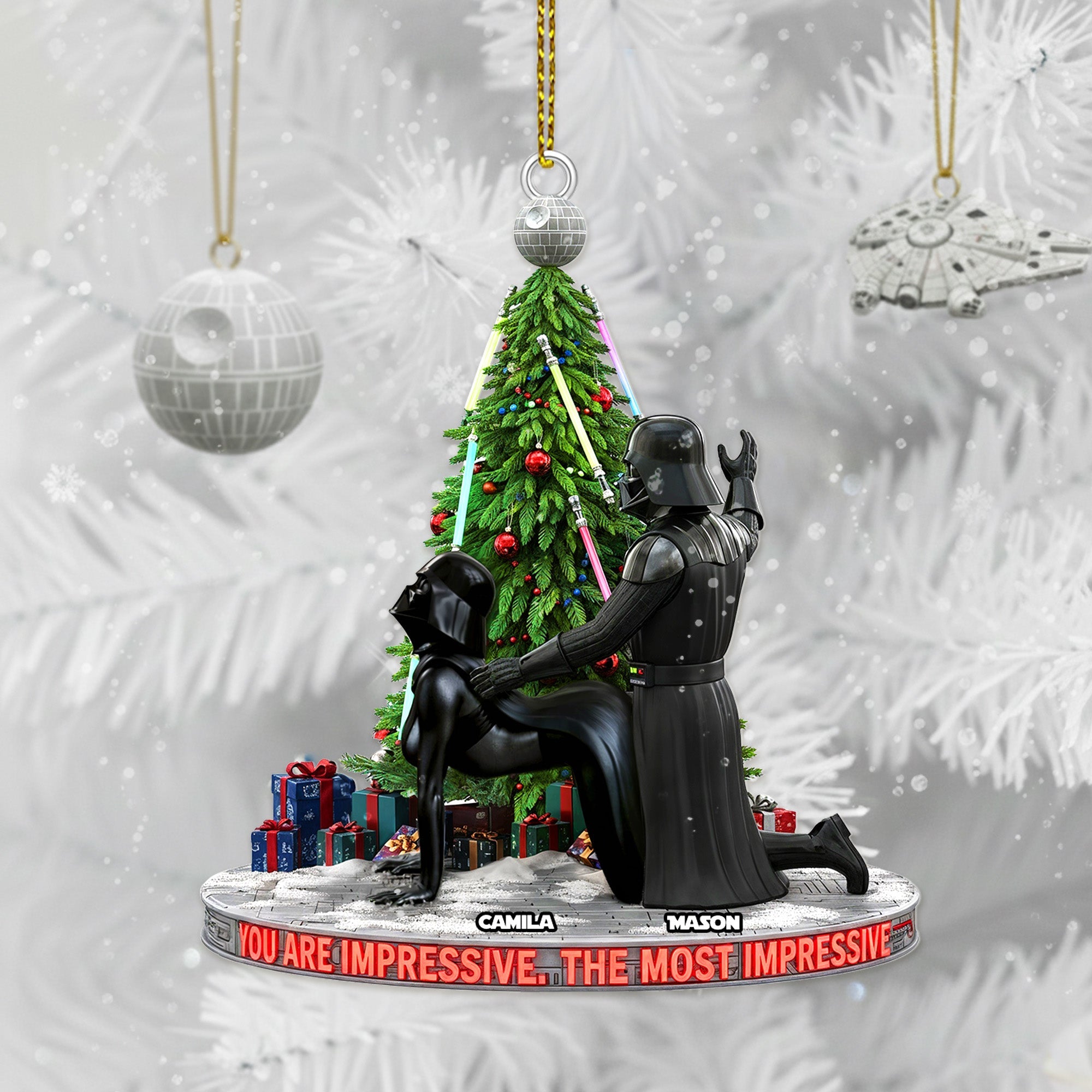 You Are Impressive – Dark Humor Couple Ornament, Personalized Gift for Couples Ornament PopCulturePrints