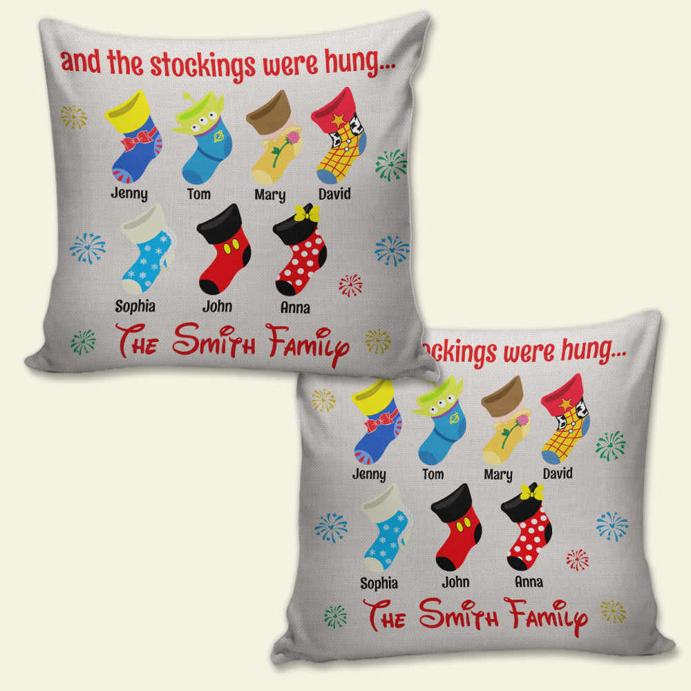 Personalized Christmas Stockings Family Pillow - CC-02NATN231023