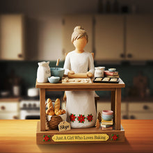 Load image into Gallery viewer, “Just A Girl Who Loves Baking” - Customized Acrylic Plaque for Baking Enthusiasts Shaped Plaques PopCulturePrints
