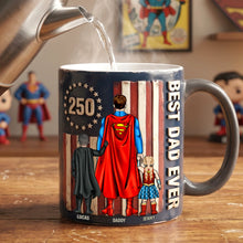 Load image into Gallery viewer, “Celebrate 250 Years of Greatness” - Best Dad Ever Magic Coffee Mug - Personalized Gift for Dad, Grandpa, and More Coffee Mug PopCulturePrints
