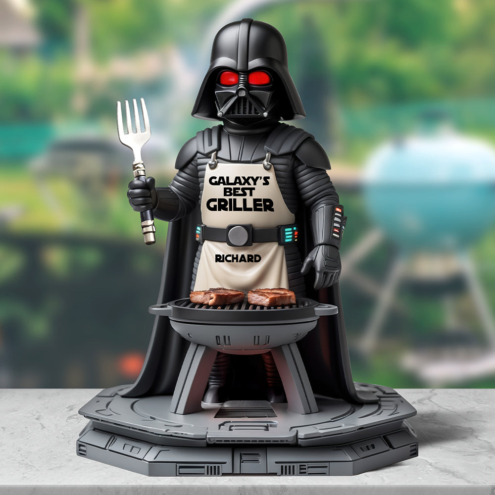 “Galaxy's Best Griller” - Personalized Acrylic Plaque, Gift for Dad, Grandpa & Grill Lovers Shaped Plaques PopCulturePrints