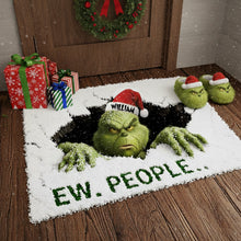 Load image into Gallery viewer, &quot;EW. PEOPLE..&quot; - Playful Green Monster Doormat - Personalized Gifts for Movie Lovers Doormat PopCulturePrints
