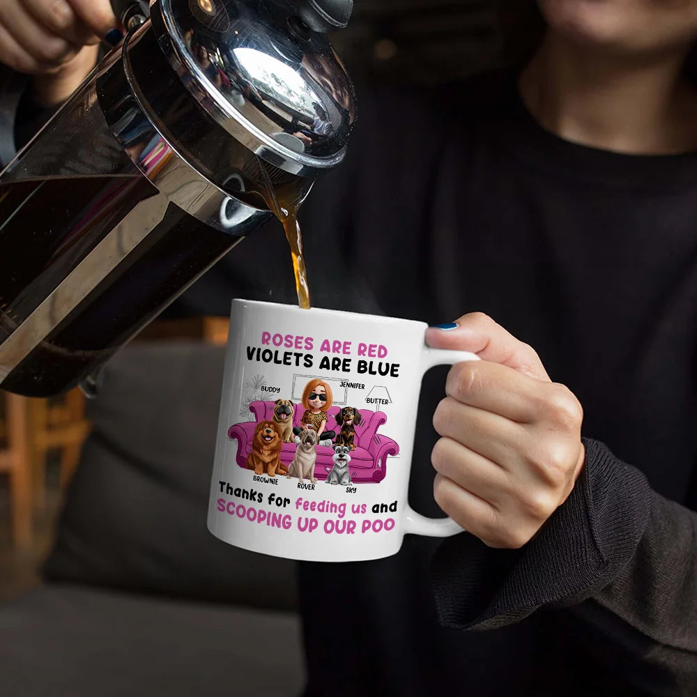 Roses Are Red, Violets Are Blue - Personalized Dog Lovers Mug Mug PopCulturePrints