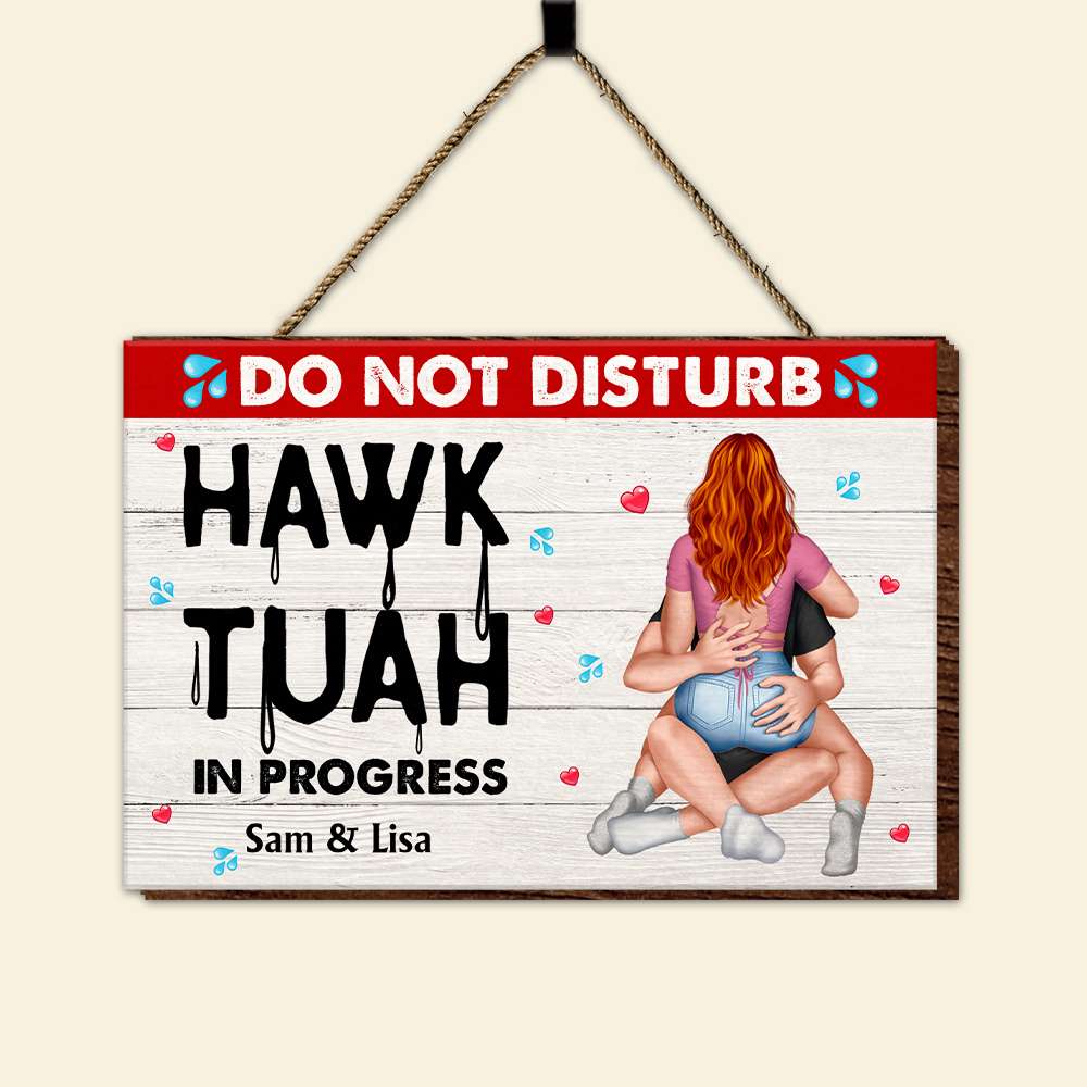 Personalized Do Not Disturb Couple Sign Wood Sign PopCulturePrints