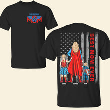 Load image into Gallery viewer, &quot;The Best Mom Ever&quot; - Personalized Wonder Woman Shirt - Gift for Mom and Grandma Shirts PopCulturePrints
