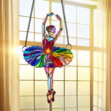 Load image into Gallery viewer, &quot;Dance Through Life - Personalized Ballet Girl Suncatcher - A Unique Gift for Ballet Lovers&quot; Ornament PopCulturePrints
