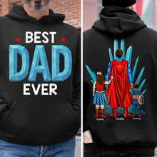 Load image into Gallery viewer, &quot;Best Dad Ever!&quot; - Personalized Superhero Design Shirt for Dad, Grandpa, and Other Special Men Shirts PopCulturePrints
