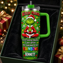 Load image into Gallery viewer, Sleighing The Naughty List Tumbler With Handle - Personalized Funny Gifts 01HUDH141026 Tumbler Cup PopCulturePrints
