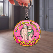 Load image into Gallery viewer, Personalized Naughty Couple Keychain - Fun Woo-Hoo Design for Valentine&#39;s Day Gifts Keychains PopCulturePrints
