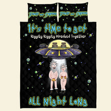 Load image into Gallery viewer, Custom UFO Theme Quilt Bed Set - Unique Valentine&#39;s Day Gifts for Couples Blanket PopCulturePrints
