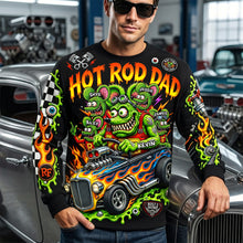 Load image into Gallery viewer, "Rev Up the Fun with This Hot Rod Dad Shirt" - Personalized Vintage Racing Design - Perfect Fathers Day Gift for Dad, Grandpa, and more! AOP Products PopCulturePrints
