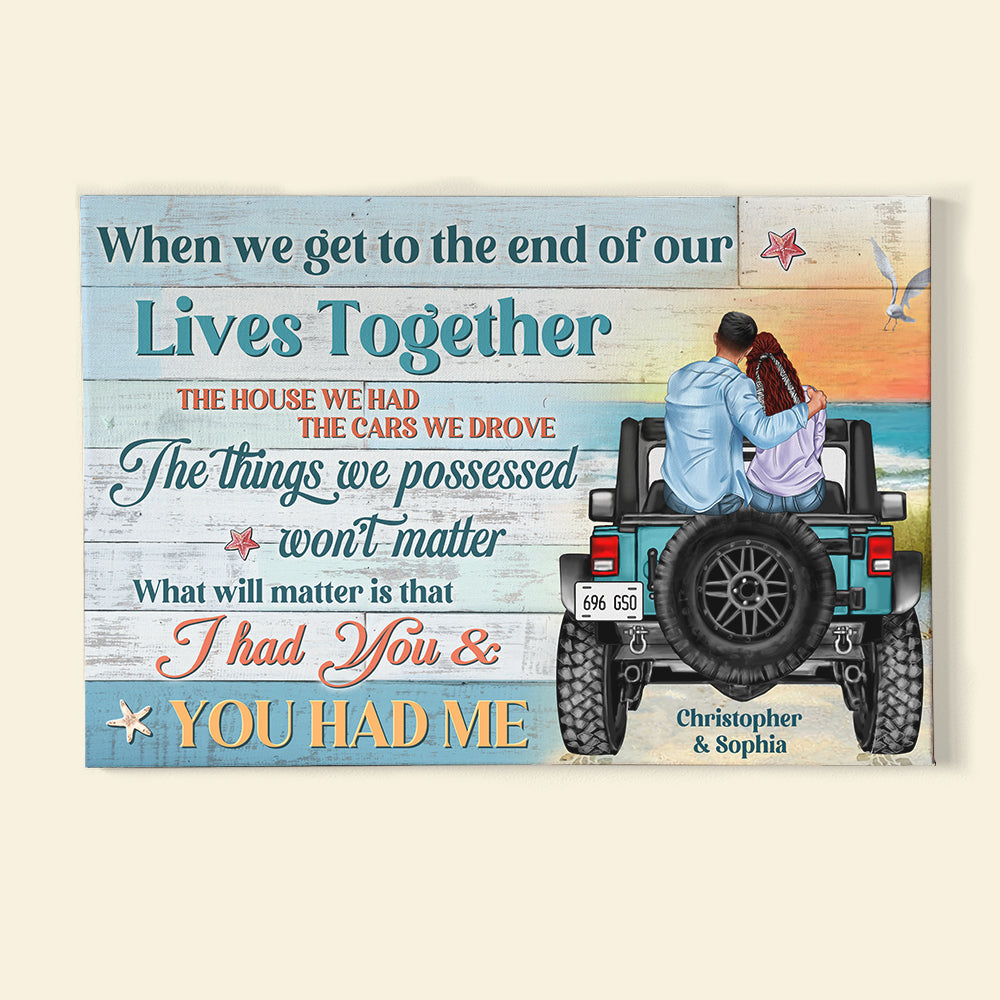 Custom Couple Canvas Art - Romantic Sunset Adventure Gift | Valentine's Day Gifts Poster & Canvas PopCulturePrints