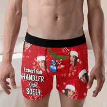 Load image into Gallery viewer, Personalized Christmas Boxers - Expert Ball Handler Theme Boxer Briefs PopCulturePrints
