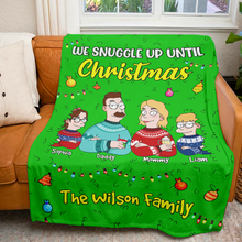 Load image into Gallery viewer, Personalized Family Christmas Snuggle Blanket Blanket PopCulturePrints
