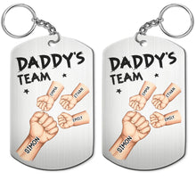 Load image into Gallery viewer, “Our Family, Our Strength” - Personalized Aluminum Keychain - Gift for Dad, Grandfather, and Family Members Aluminum Keychain PopCulturePrints

