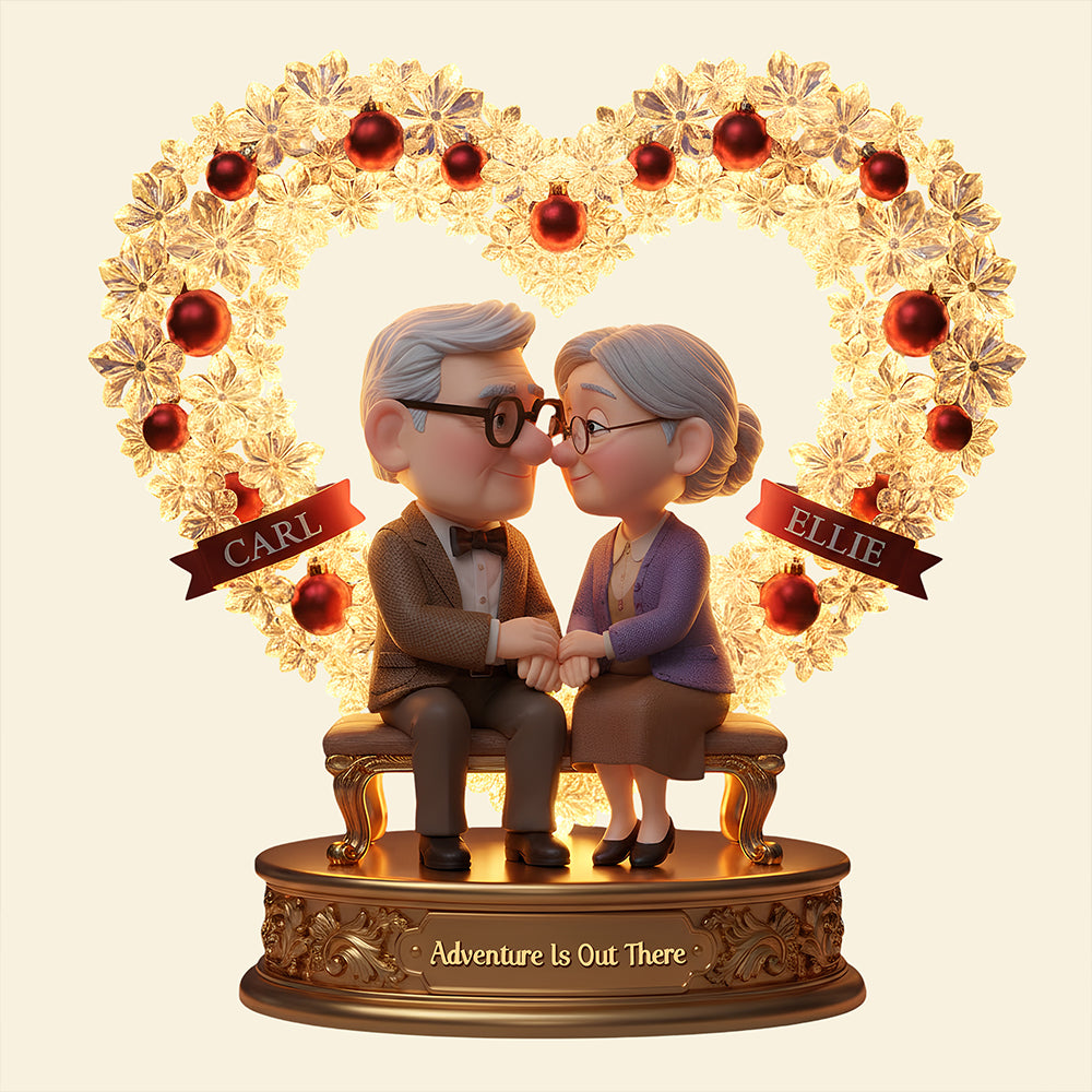 Adventure Is Out There - Romantic Old Couple Light Box, Personalized Gifts For Couples Light Box PopCulturePrints