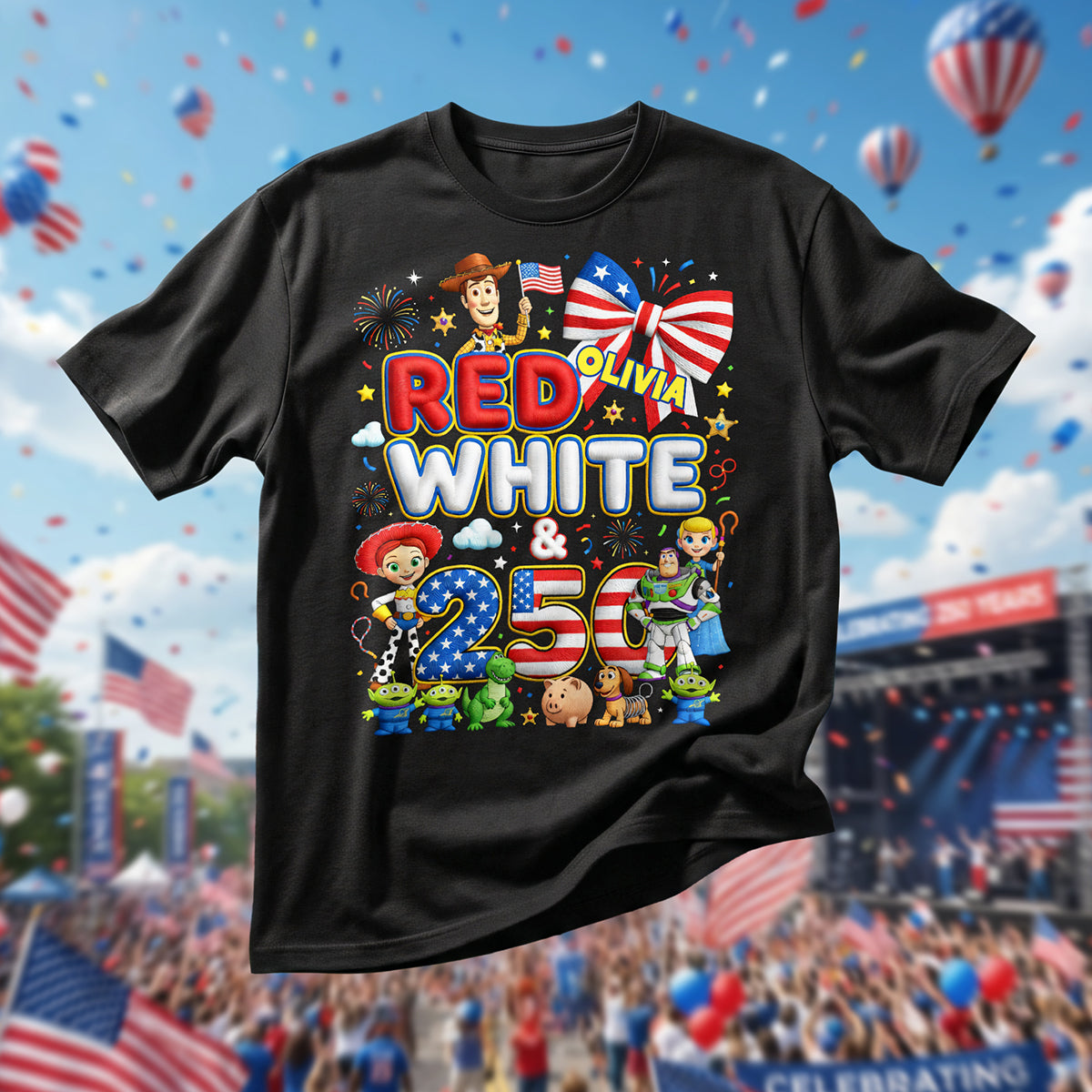 Celebrate Freedom with Style - Red, White & 250 Anniversary Shirt - Personalized Gift for Patriots
