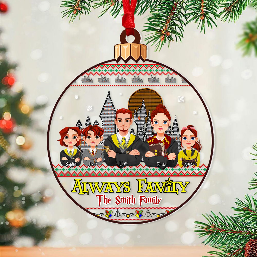 Personalized Christmas Family Ornament - Magical Theme