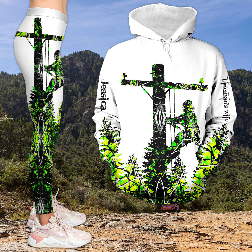 Personalized Lineman's Wife Hoodie & Leggings Set