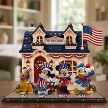 Load image into Gallery viewer, Celebrate Unity and Tradition - Patriotic Storybook Family Acrylic Plaque - Personalized Gift for Family and Friends
