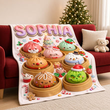 Load image into Gallery viewer, Bring Joy this Christmas - Lovely Dumpling Blanket, Personalized Gift for Kids
