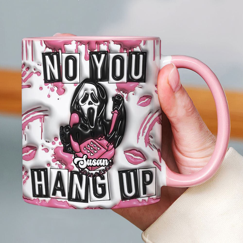 Custom Horror Fan Halloween Mug - Pink Scream Coffee Mug PopCulturePrints