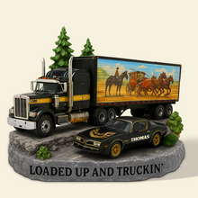 Load image into Gallery viewer, &quot;Loaded Up and Truckin&#39;&quot; - Personalized Classic Trucker Movie Acrylic Plaque - Unique Gift for Truck Lovers Shaped Plaques PopCulturePrints
