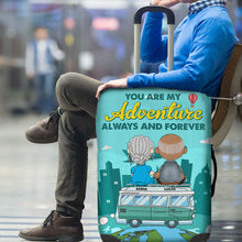 Load image into Gallery viewer, Personalized Adventure Luggage Cover for Couples Luggage Covers PopCulturePrints
