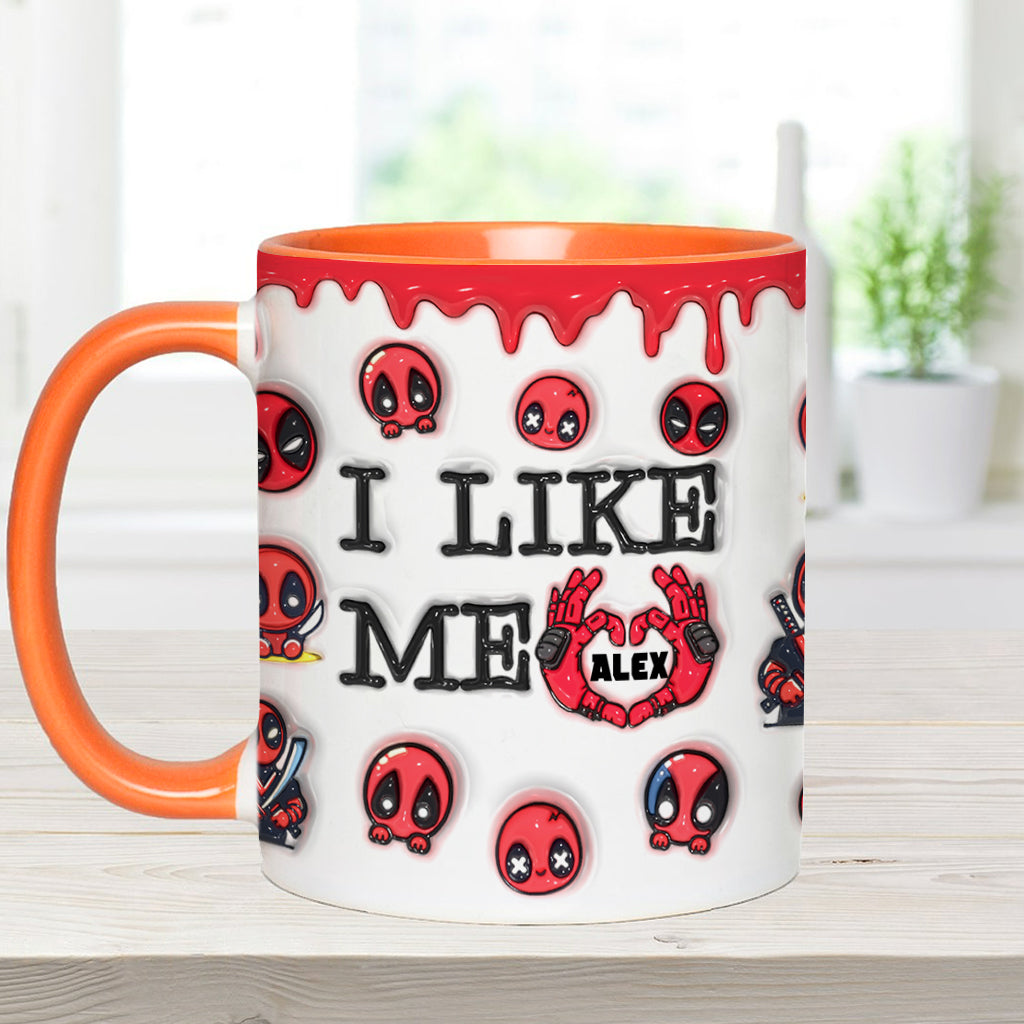 Personalized Deadpool 'I Like Me' Accent Mug