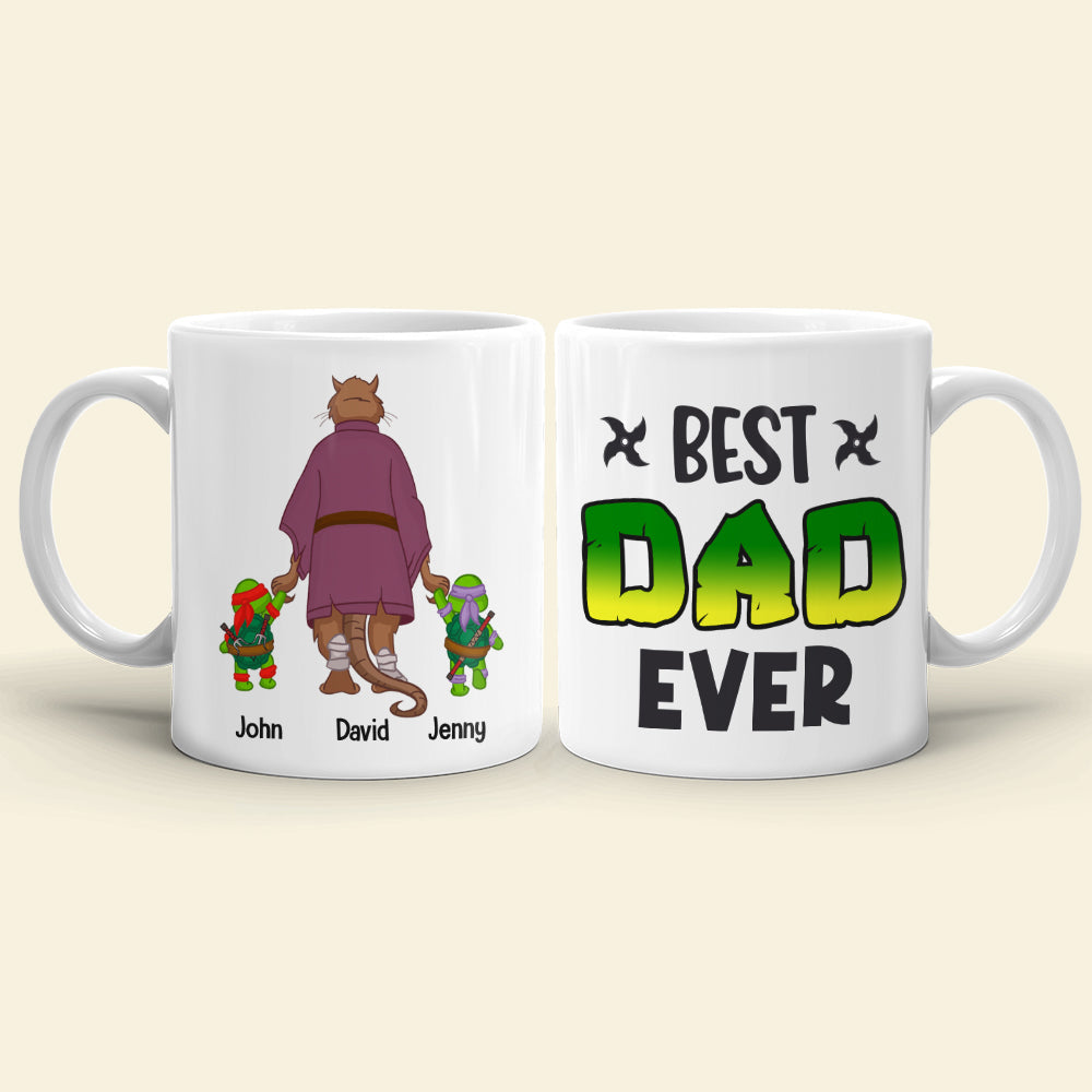 Custom Best Dad Ever Mug with Cartoon Characters Coffee Mug PopCulturePrints