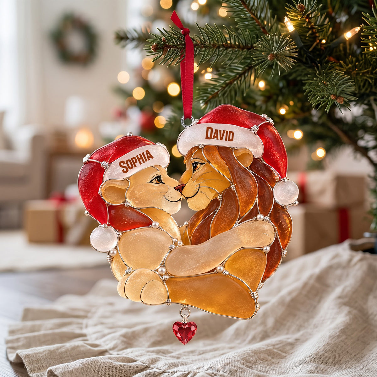 Affectionate King & Queen Sea Glass Effect Ornament, Personalized Gifts For Couple 03qhtn091026 Ornament PopCulturePrints