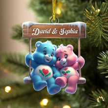 Load image into Gallery viewer, Personalized Couple&#39;s Christmas Ornament - Cute Bear Design for Valentine&#39;s Day Gifts Ornament PopCulturePrints
