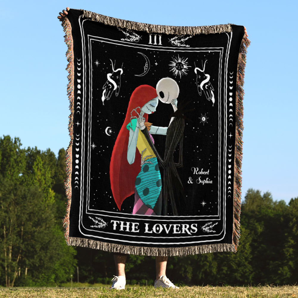 Lovers Tarot Card Blanket - Personalized Halloween Gift & Valentine's Day Gifts Blanket PopCulturePrints