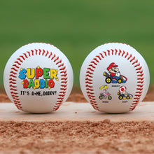 Load image into Gallery viewer, “It&#39;s-a-Me, Daddy!” - Personalized Super Dad Baseball Gift Baseball PopCulturePrints
