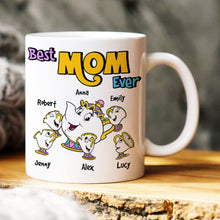 Load image into Gallery viewer, Best Mom Ever Personalized Mug with Family Names Coffee Mug PopCulturePrints
