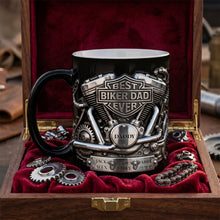 Load image into Gallery viewer, Best Biker Dad Ever Magic Mug - Personalized Gift for Dad Coffee Mug PopCulturePrints
